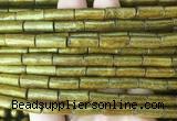 COBS11 15 inches 6*15mm tube golden coral beads wholesale