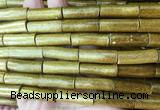 COBS12 15 inches 8*22mm tube golden coral beads wholesale
