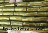 COBS14 15 inches 10*25mm tube golden coral beads wholesale
