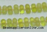 COP354 15.5 inches 6*12mm bone shape yellow opal gemstone beads