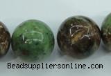 COP658 15.5 inches 20mm round green opal gemstone beads wholesale