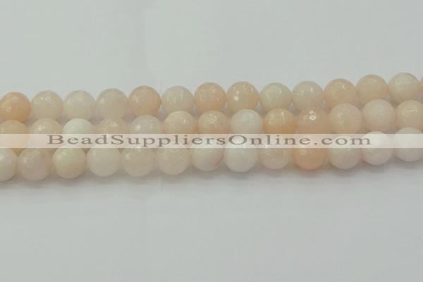 CPI214 15.5 inches 12mm faceted round pink aventurine jade beads