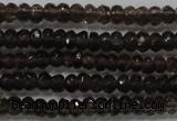 CRB103 15.5 inches 2.5*4mm faceted rondelle smoky quartz beads