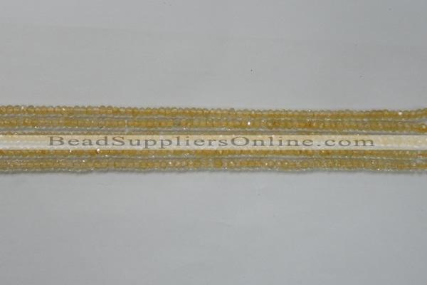 CRB114 15.5 inches 3*4.5mm faceted rondelle citrine gemstone beads