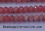 CRB1885 15.5 inches 2.5*4mm faceted rondelle rhodochrosite beads