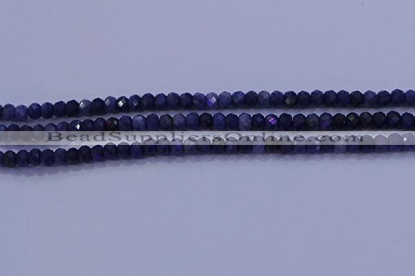 CRB1904 15.5 inches 2.5*4mm faceted rondelle sapphire beads