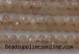 CRB210 15.5 inches 3*4mm faceted rondelle moonstone beads