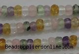 CRB222 15.5 inches 2.5*4mm faceted rondelle mixed quartz beads