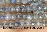 CRB3121 15.5 inches 2*3mm faceted rondelle tiny labradorite beads