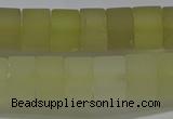 CRB319 15.5 inches 8*12mm tyre matte lemon quartz gemstone beads