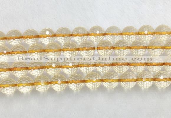 CRBS20 15 inches 14mm faceted round citrine beads wholesale