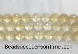 CRBS22 15 inches 18mm faceted round citrine beads wholesale