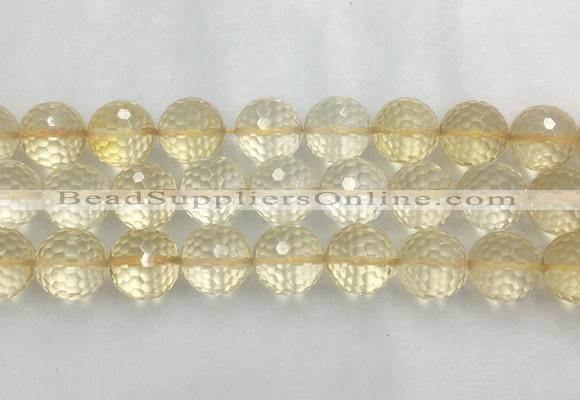 CRBS22 15 inches 18mm faceted round citrine beads wholesale