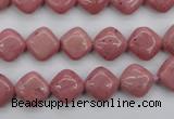 CRC681 15.5 inches 10*10mm diamond rhodochrosite beads wholesale