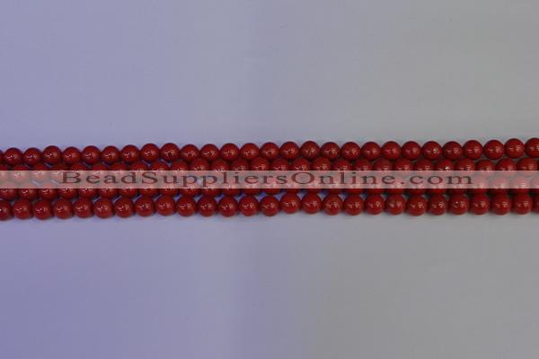 CRE320 15.5 inches 4mm round red jasper beads wholesale