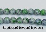 CRF43 15.5 inches 6mm round dyed rain flower stone beads wholesale