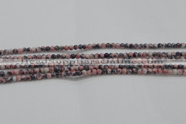 CRF445 15.5 inches 3mm round dyed rain flower stone beads wholesale