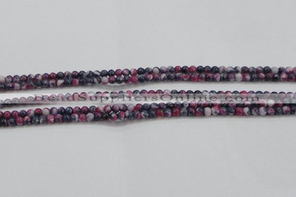 CRF447 15.5 inches 3mm round dyed rain flower stone beads wholesale