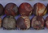 CRH515 15.5 inches 14mm round matte rhyolite gemstone beads