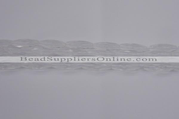 CRI01 15.5 inches 10*30mm faceted rice white crystal beads wholesale