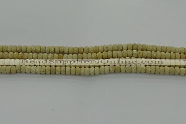 CRI220 15.5 inches 4*6mm faceted rondelle riverstone beads