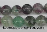 CRO354 15.5 inches 12mm round fluorite gemstone beads wholesale