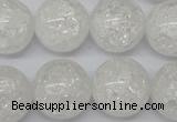 CRO497 15.5 inches 18mm round crack rock crystal beads wholesale