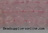 CRQ130 15.5 inches 8mm faceted round natural rose quartz beads