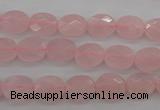 CRQ372 15.5 inches 8*10mm faceted oval rose quartz beads wholesale
