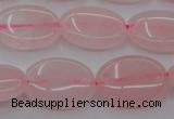 CRQ610 15.5 inches 12*16mm oval rose quartz beads wholesale