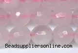 CRQ797 15.5 inches 8mm faceted round rose quartz gemstone beads