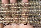 CRU630 15.5 inches 7mm round golden rutilated quartz beads