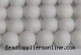 CSB1352 15.5 inches 8mm matte round shell pearl beads wholesale