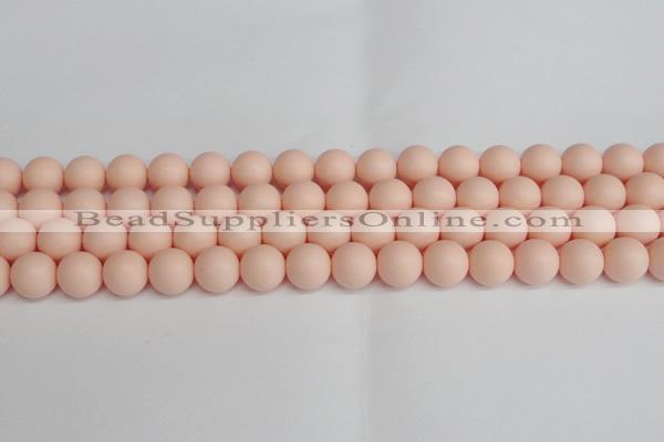 CSB1369 15.5 inches 12mm matte round shell pearl beads wholesale