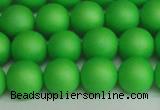 CSB1433 15.5 inches 10mm matte round shell pearl beads wholesale