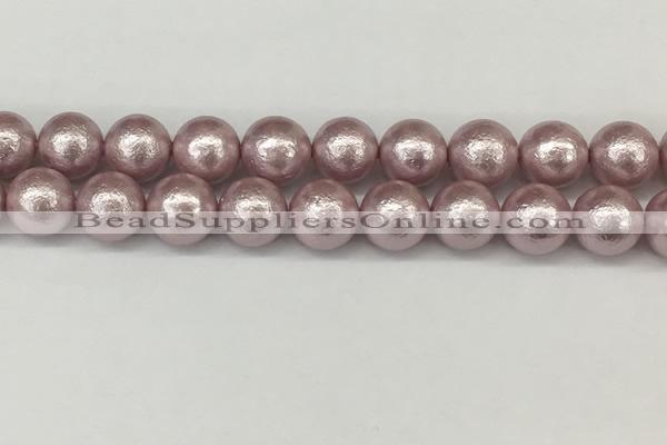 CSB2246 15.5 inches 16mm round wrinkled shell pearl beads wholesale