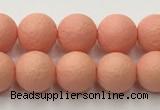 CSB2421 15.5 inches 6mm round matte wrinkled shell pearl beads