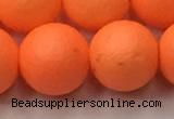 CSB2436 15.5 inches 16mm round matte wrinkled shell pearl beads