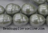 CSB571 15.5 inches 16*19mm whorl teardrop shell pearl beads