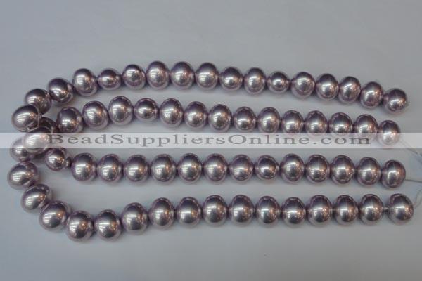 CSB815 15.5 inches 13*15mm oval shell pearl beads wholesale