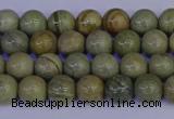 CSL200 15.5 inches 4mm round silver leaf jasper beads wholesale