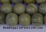 CSL205 15.5 inches 14mm round silver leaf jasper beads wholesale