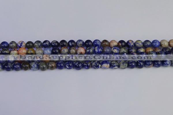 CSO512 15.5 inches 8mm round orange sodalite beads wholesale