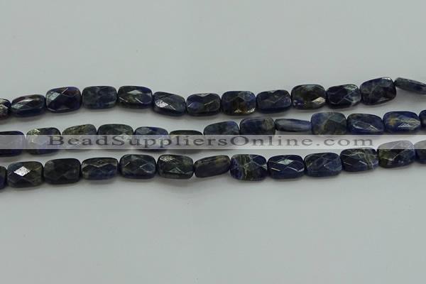 CSO736 15.5 inches 10*14mm faceted rectangle sodalite gemstone beads