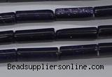CTB329 15.5 inches 4*13mm tube blue goldstone beads wholesale
