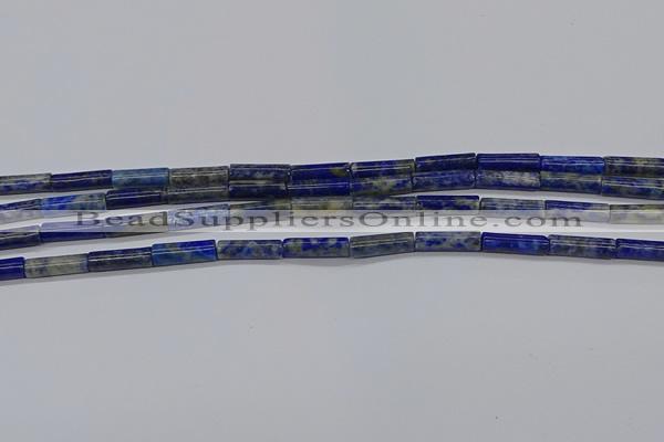 CTB356 15.5 inches 4*13mm tube lapis lazuli beads wholesale