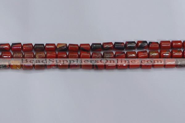 CTB708 15.5 inches 6*8mm tube red jasper beads wholesale