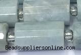 CTB901 15 inches 10*16mm faceted tube aquamarine beads