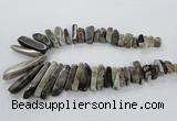 CTD1930 Top drilled 8*15mm - 10*50mm sticks agate gemstone beads