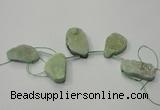 CTD802 Top drilled 20*30mm - 25*35mm freeform agate beads